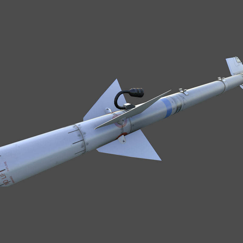 AIM9 E missile Low-poly 3D model_3