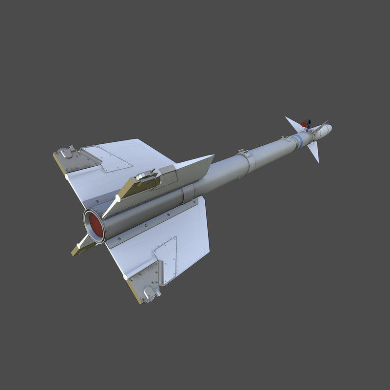 AIM9 E missile Low-poly 3D model_2