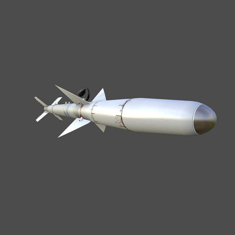 AIM9 E missile Low-poly 3D model_4