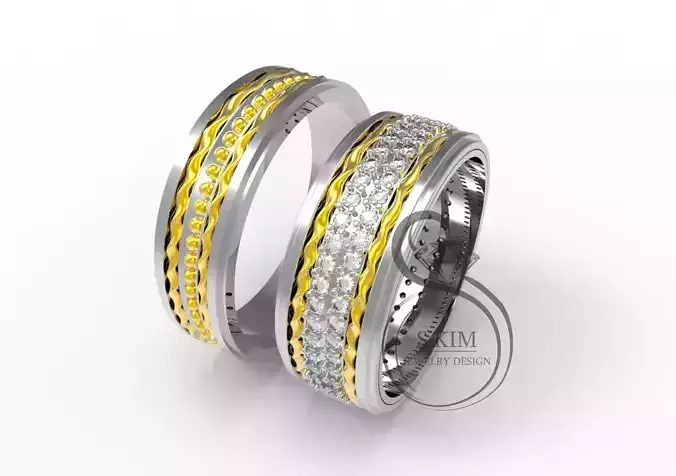 Wedding rings with filigree 