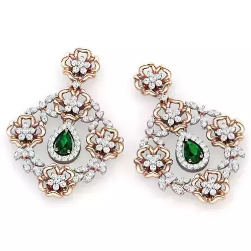 Festival Drop Earring 3D print model