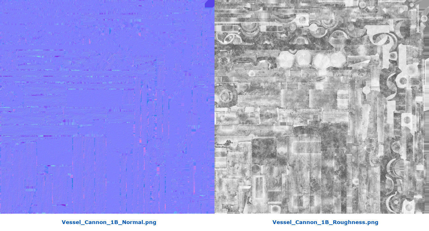 Vessel Cannon 1B Low-poly 3D model_11