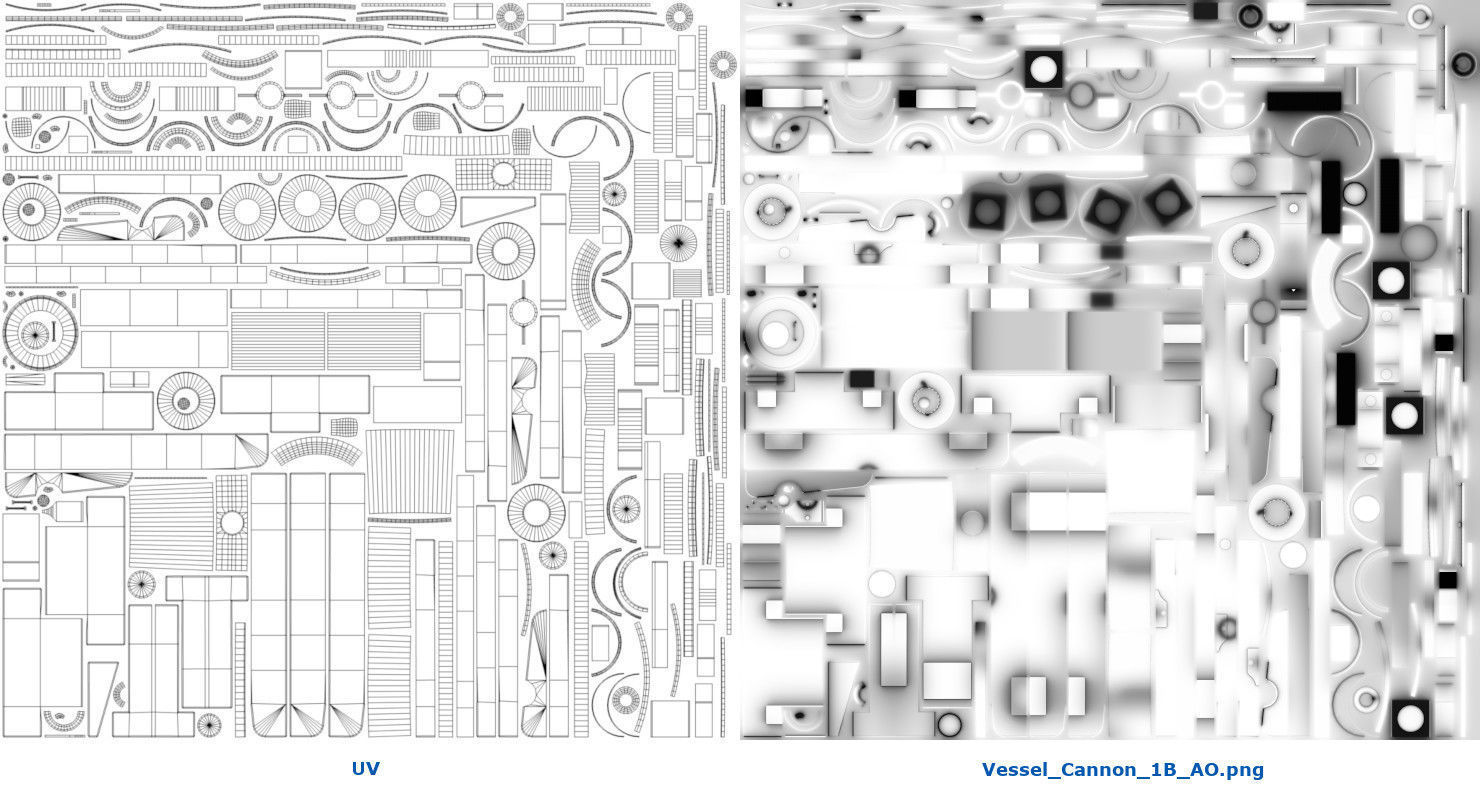 Vessel Cannon 1B Low-poly 3D model_9
