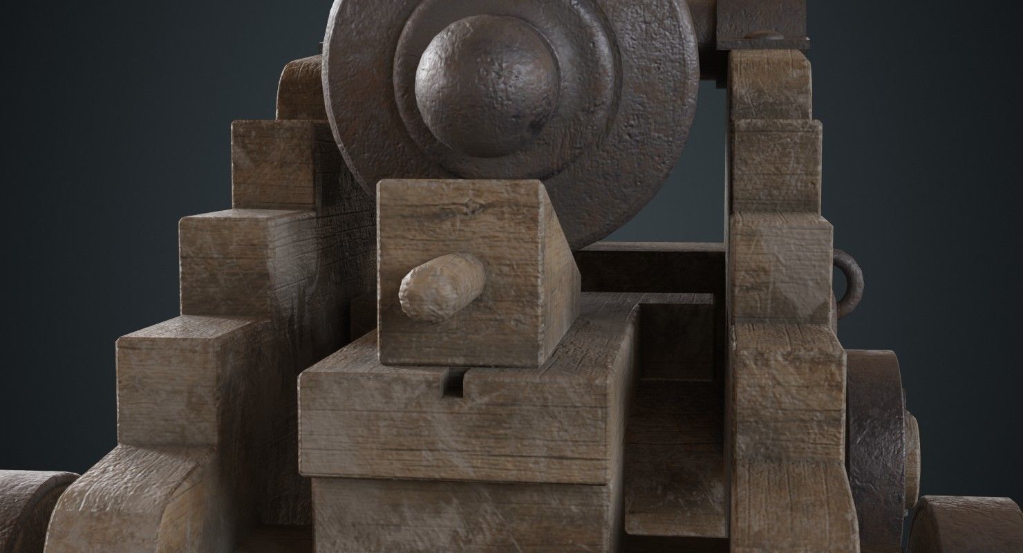 Vessel Cannon 1B Low-poly 3D model_6