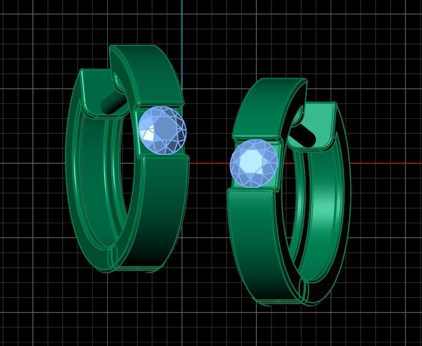 Neo Earrings 3D print model_7