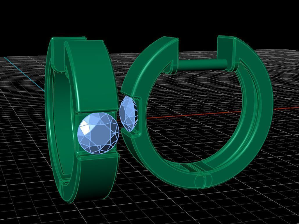Neo Earrings 3D print model_8