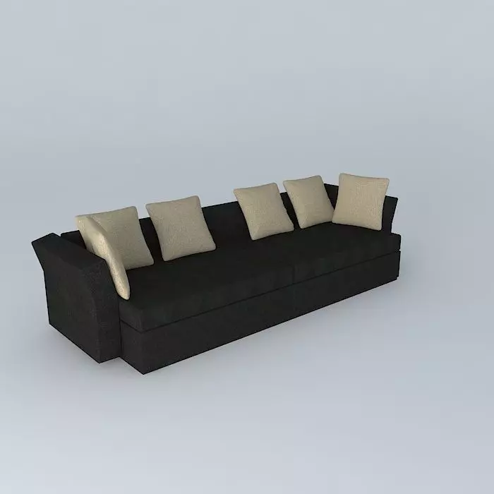 Black sofa Free 3D model