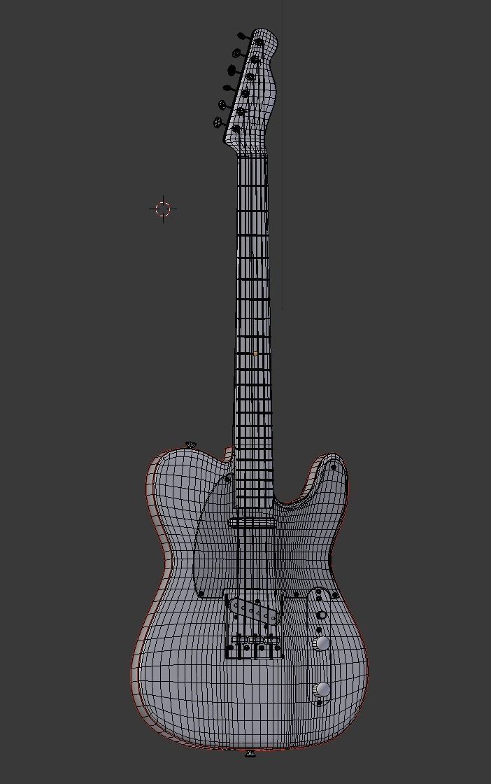 Telecaster Guitar 3D model_4