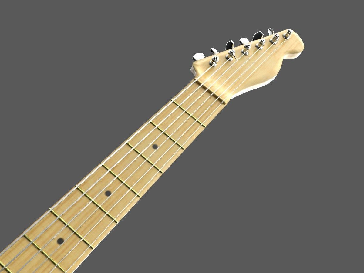 Telecaster Guitar 3D model_3