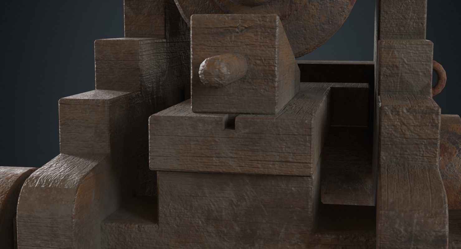 Vessel Cannon 1C Low-poly 3D model_6