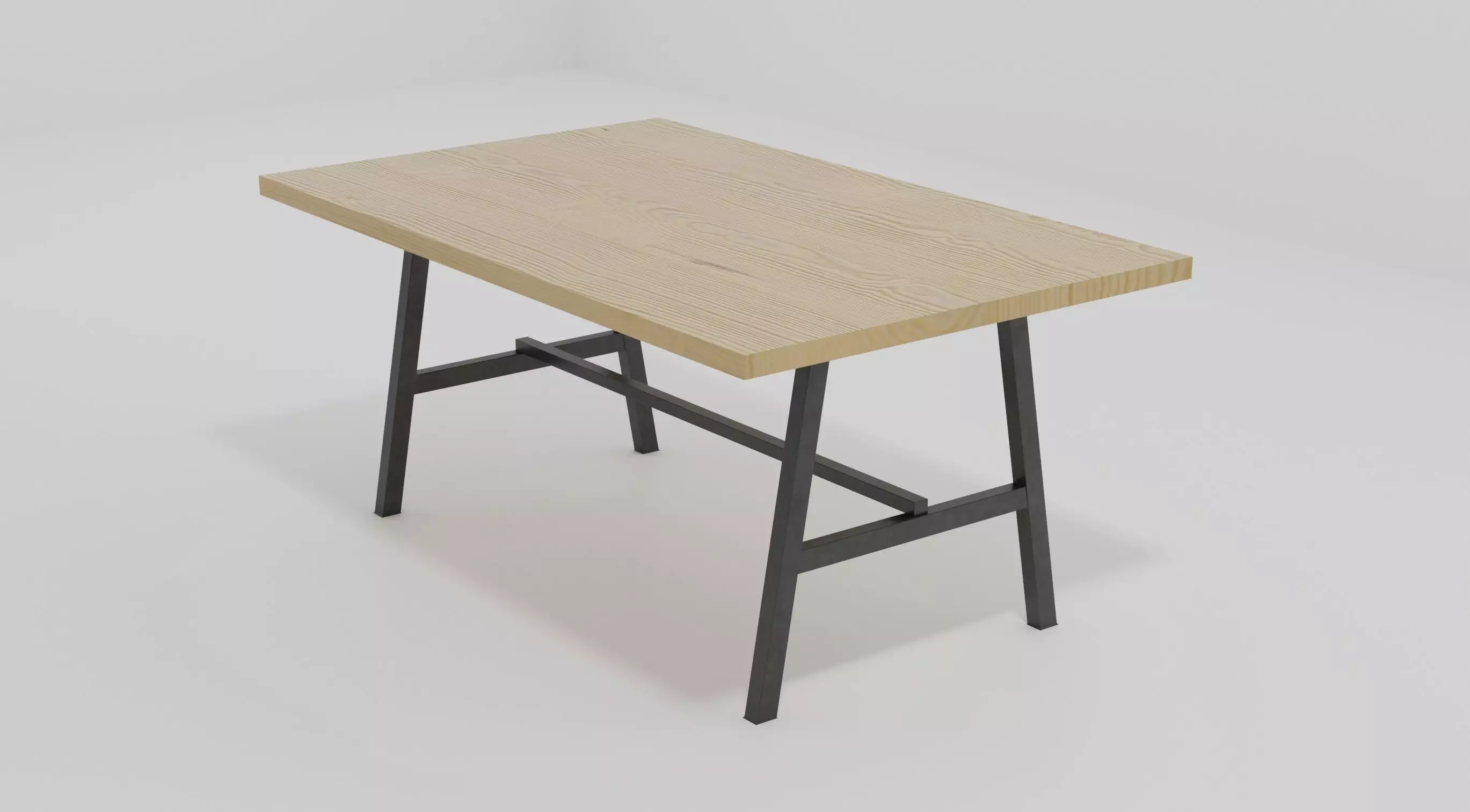 Simple Wooden Table Free 3D model