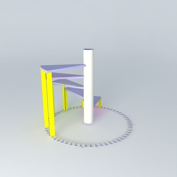 Flex C Spiral Stairs Free 3D model_1