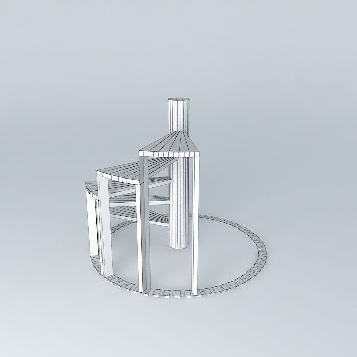 Flex C Spiral Stairs Free 3D model_4