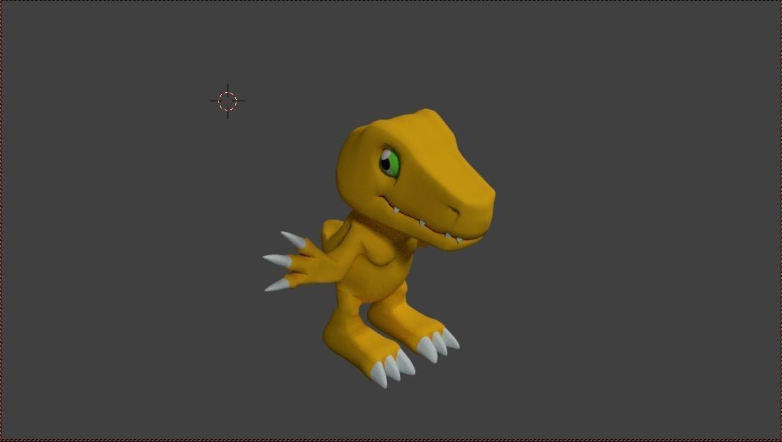 Agumon 3d rigged Low-poly 3D model_2