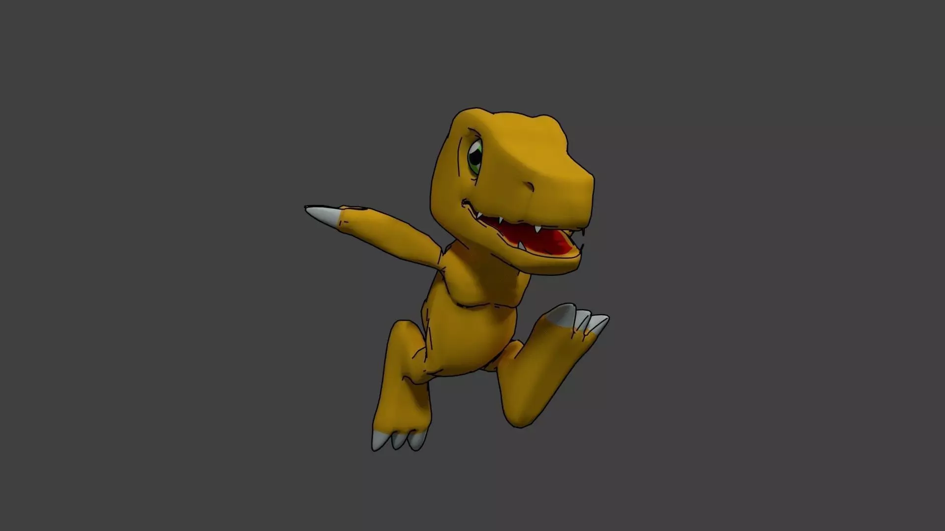 Agumon 3d rigged Low-poly 3D model_0