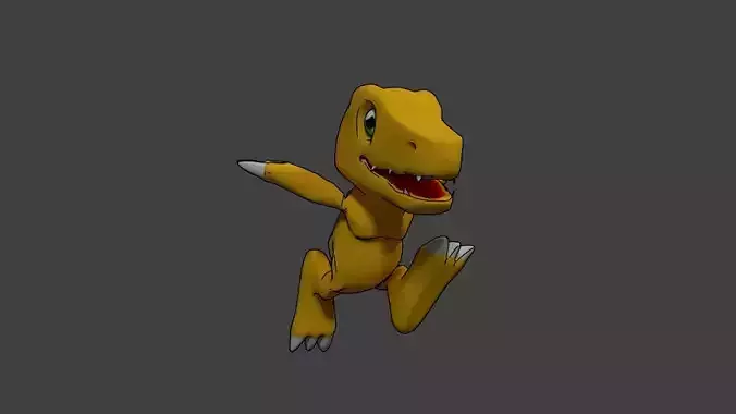 Agumon 3d rigged Low-poly 3D model