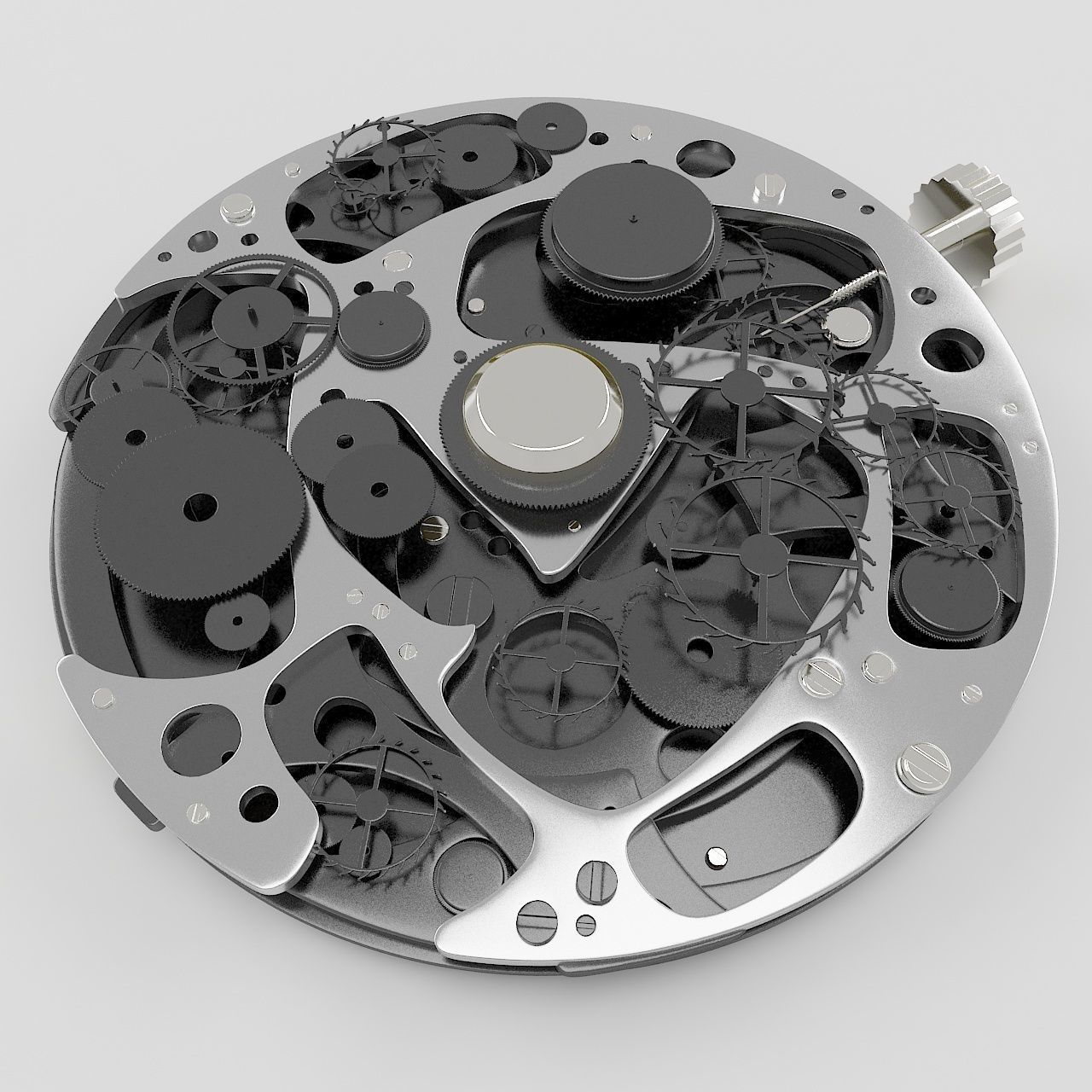 Watch Mechanism 3D model_1