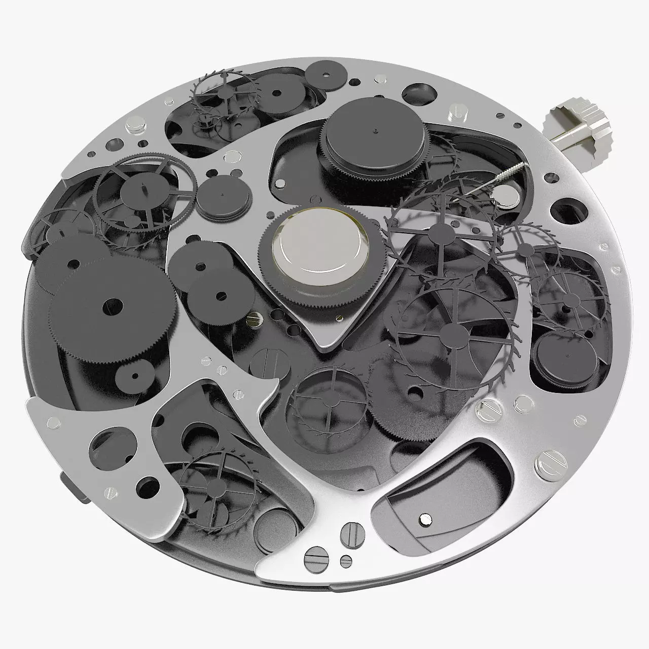 Watch Mechanism 3D model_0