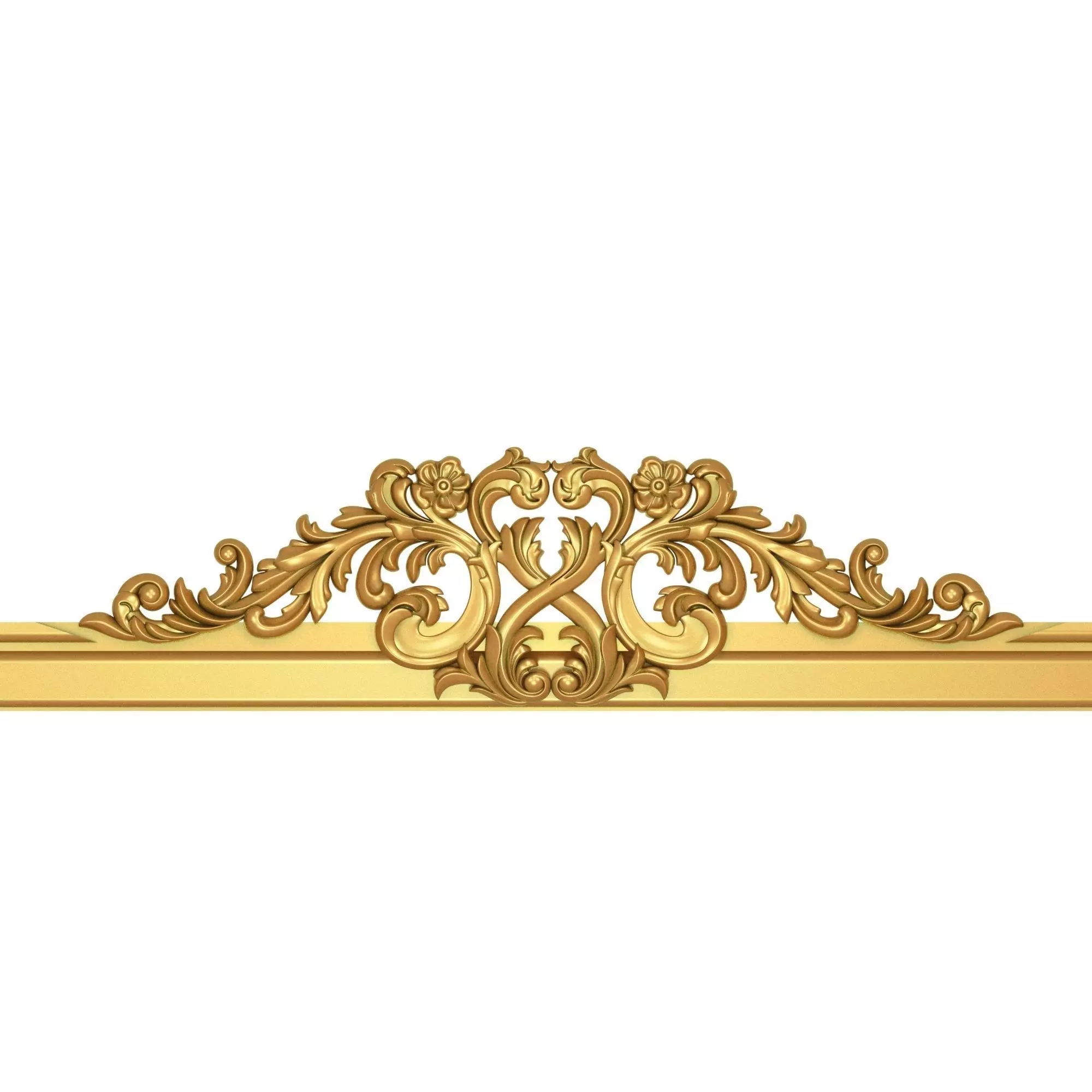 Carved headboard 3D model_0