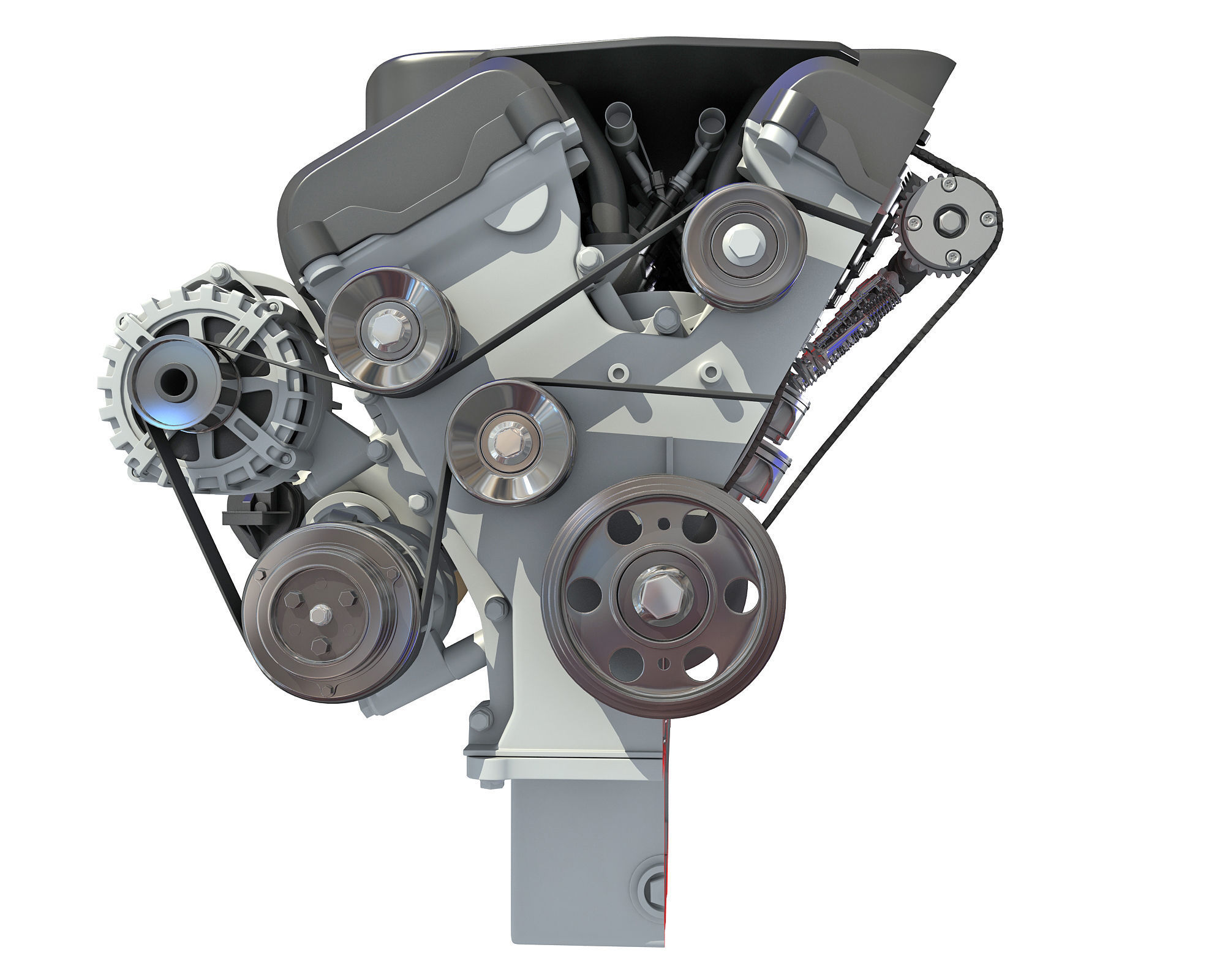 V12 Engine Sectioned Animation Ignition 3D model_16