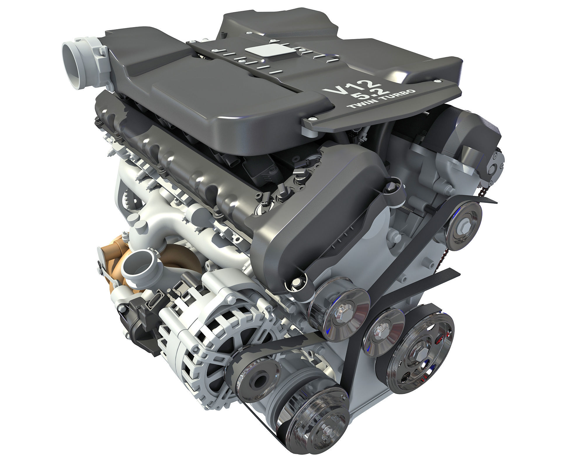 V12 Engine Sectioned Animation Ignition 3D model_18