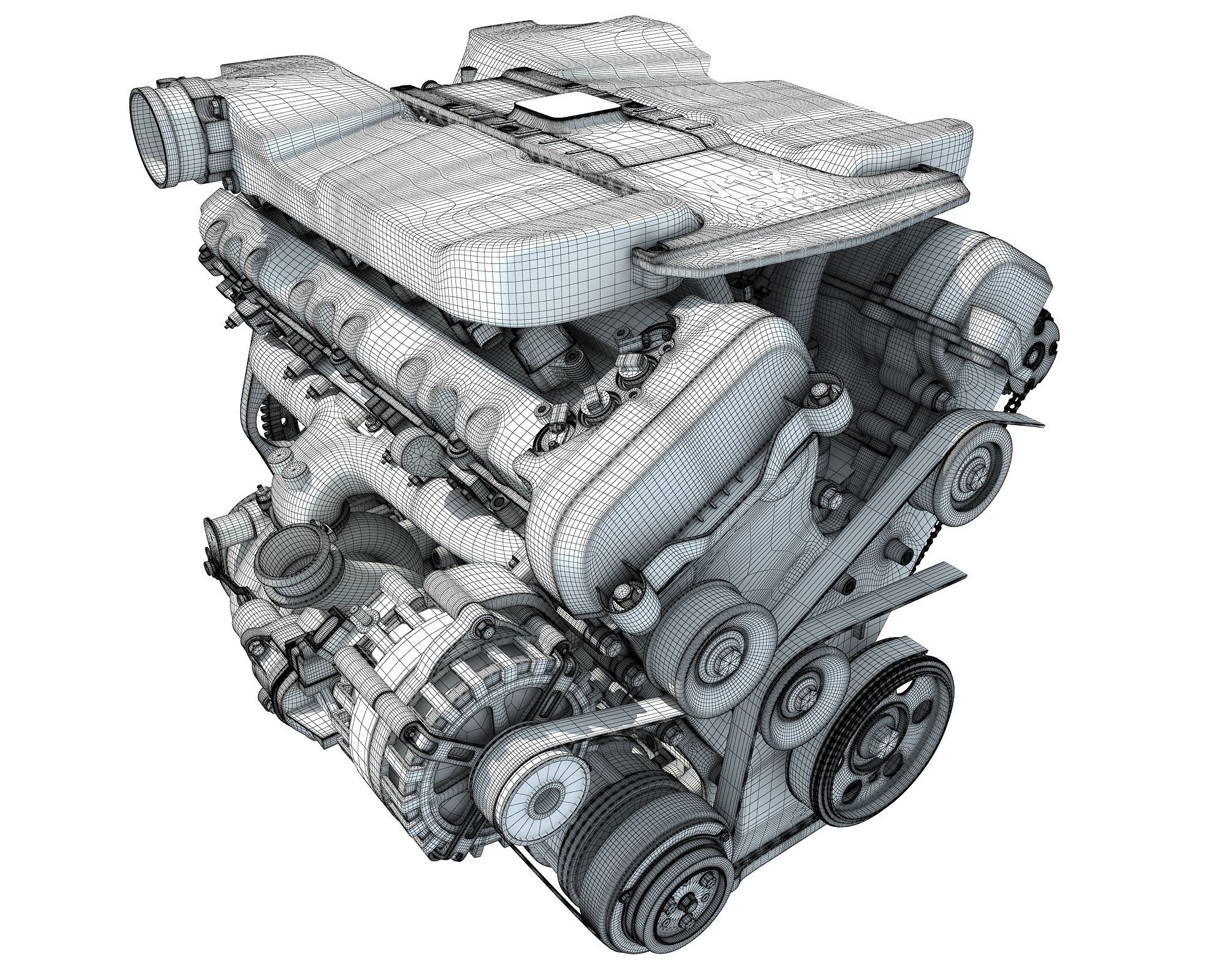 V12 Engine Sectioned Animation Ignition 3D model_23