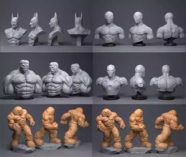 Super Hero 3D Model Collection