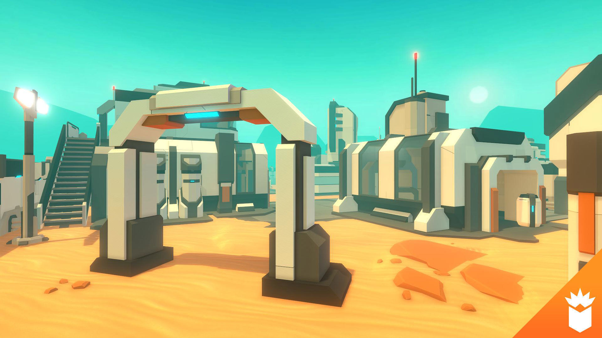 LowPoly SciFi Outdoor Pack Low-poly 3D model_4