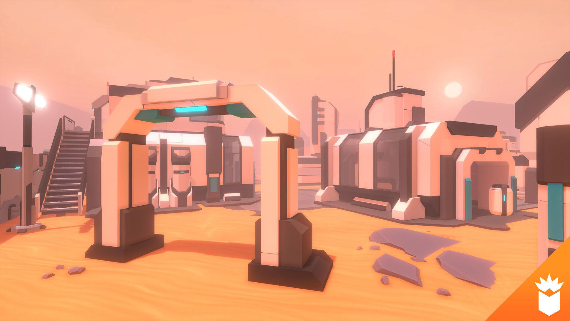 LowPoly SciFi Outdoor Pack Low-poly 3D model_6