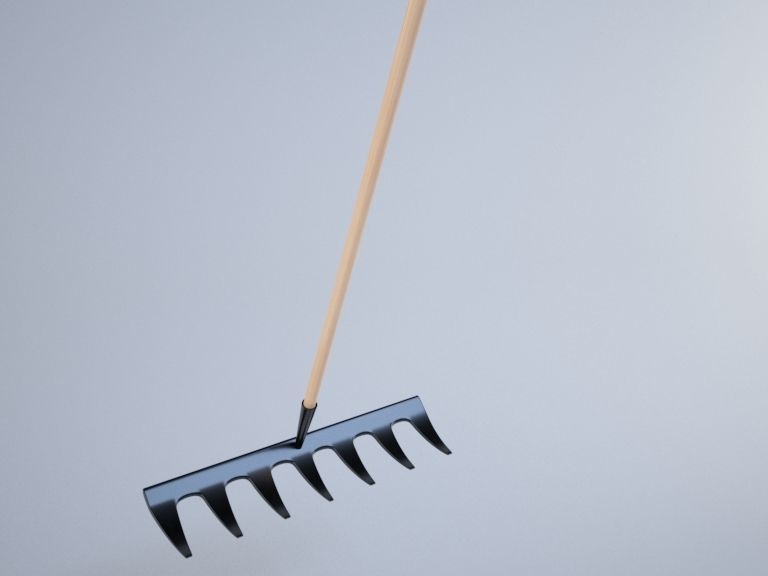 Garden Rake 3D model_1