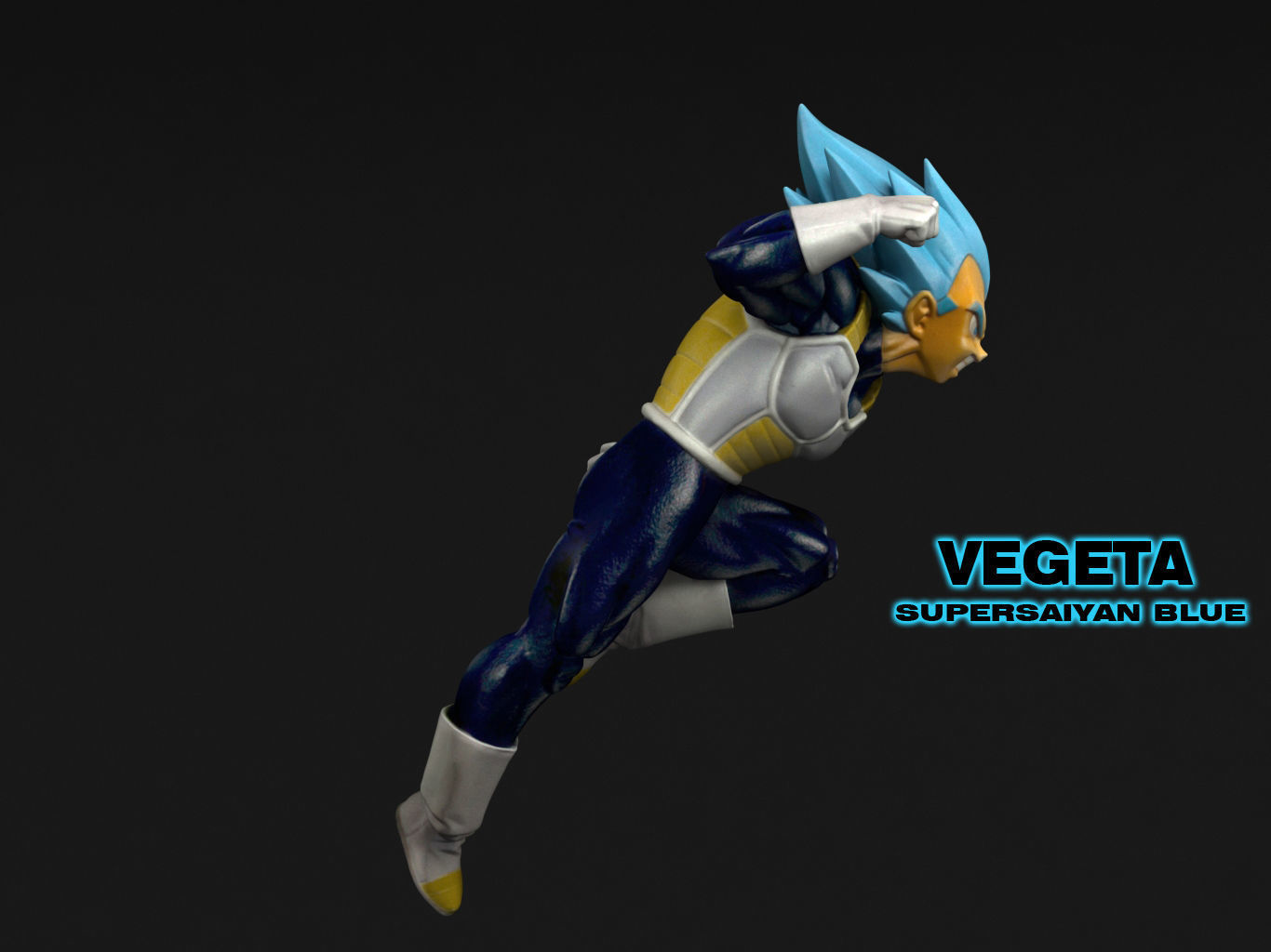 VEGETA SUPERSAIYAN BLUE 3D model_9