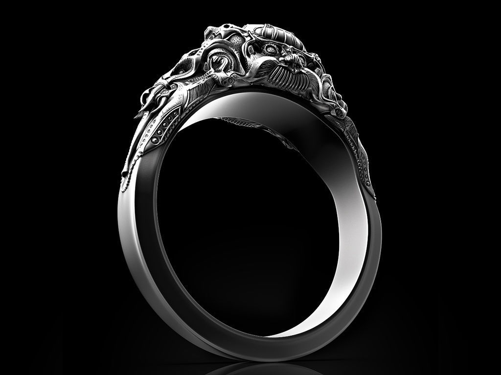 GODS Ring of Endless Biomechanics Ganesh 3D printing 3D model 3D print model_3