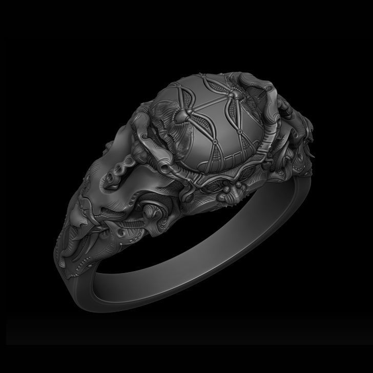GODS Ring of Endless Biomechanics Ganesh 3D printing 3D model 3D print model_6