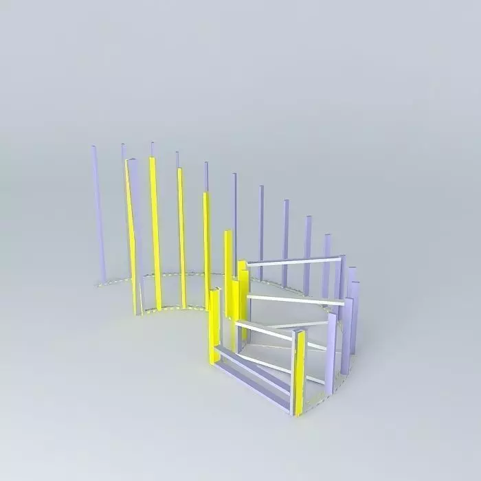 Flex C Curve Stairs Large Free 3D model_0