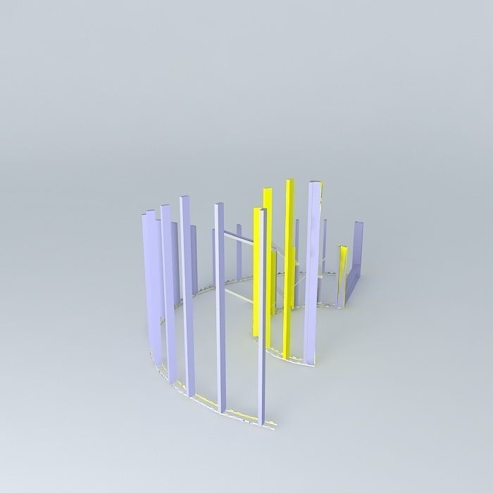 Flex C Curve Stairs Large Free 3D model_1