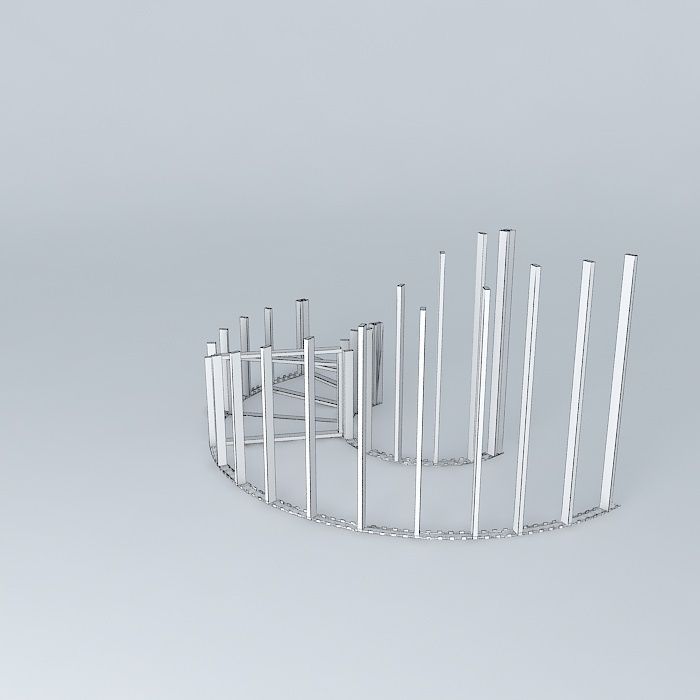 Flex C Curve Stairs Large Free 3D model_4