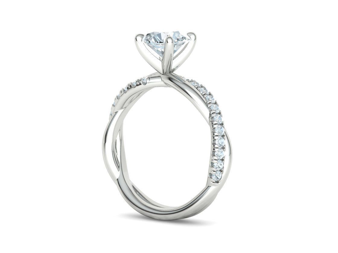 gorgeous rope style twisted engagement ring 3dmodel N0335 3D print model_38