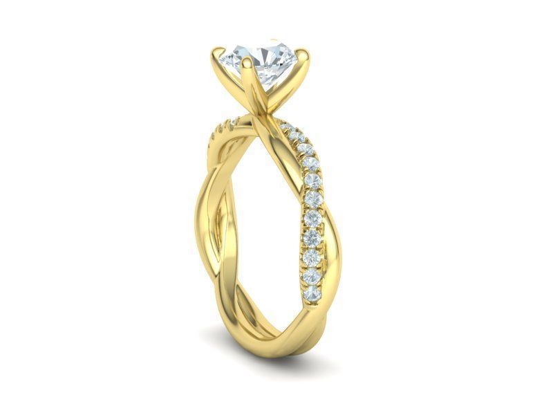 gorgeous rope style twisted engagement ring 3dmodel N0335 3D print model_32