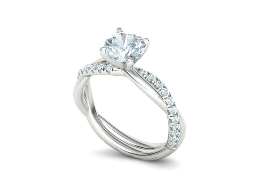 gorgeous rope style twisted engagement ring 3dmodel N0335 3D print model_28