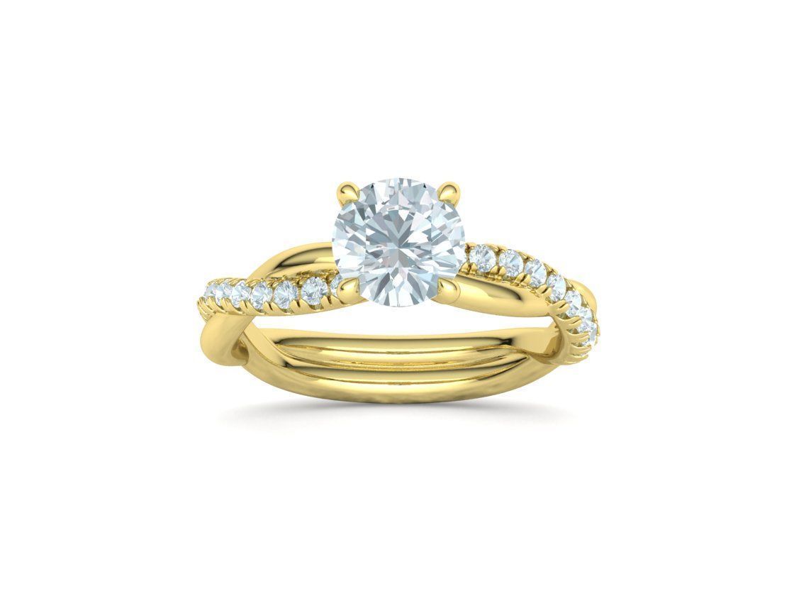 gorgeous rope style twisted engagement ring 3dmodel N0335 3D print model_16