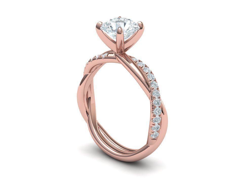 gorgeous rope style twisted engagement ring 3dmodel N0335 3D print model_25