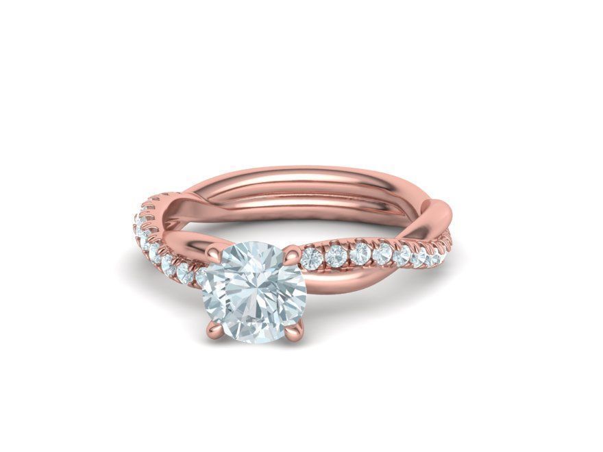 gorgeous rope style twisted engagement ring 3dmodel N0335 3D print model_42