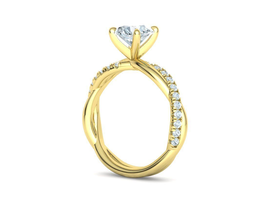 gorgeous rope style twisted engagement ring 3dmodel N0335 3D print model_37