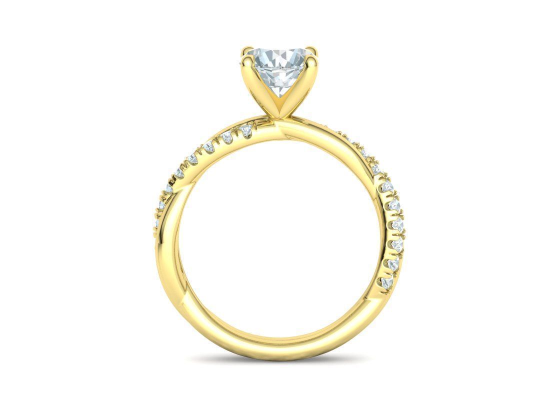 gorgeous rope style twisted engagement ring 3dmodel N0335 3D print model_34