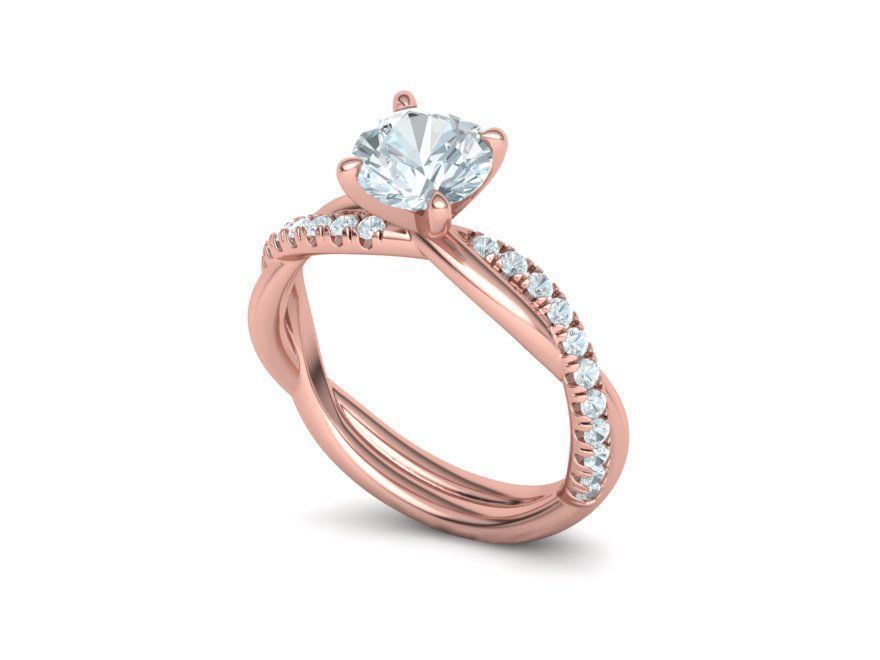 gorgeous rope style twisted engagement ring 3dmodel N0335 3D print model_27