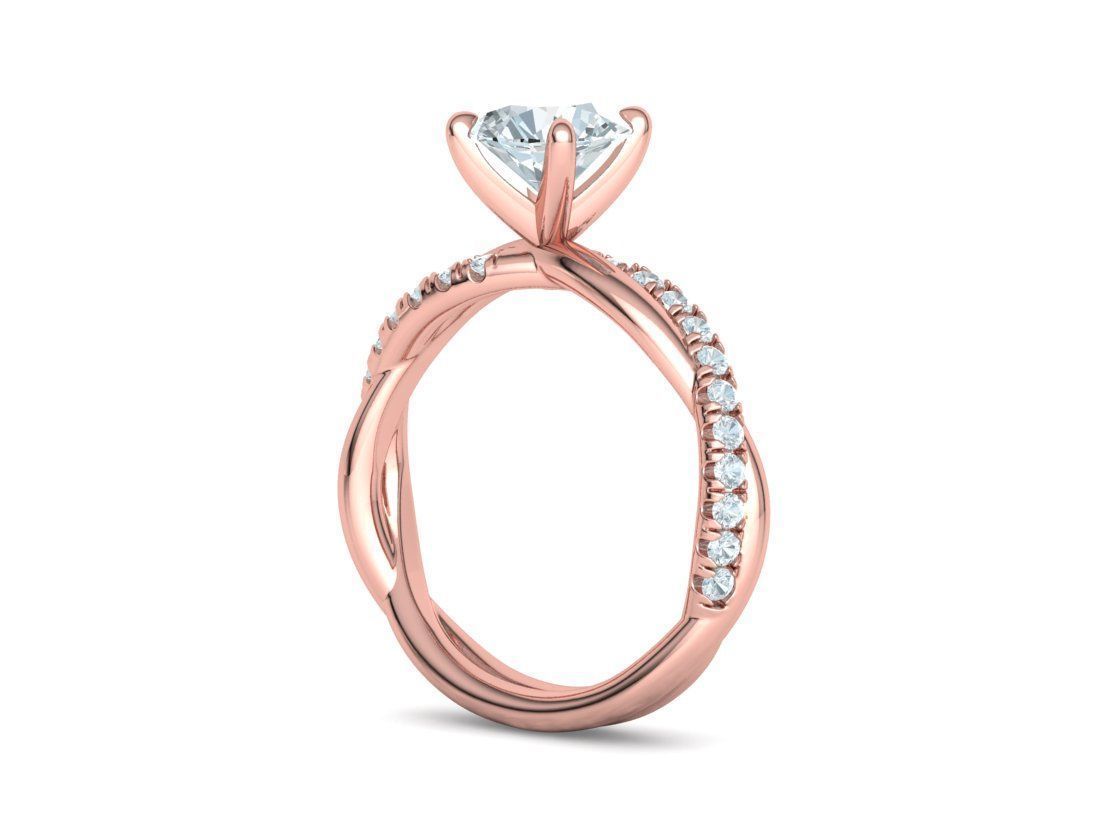 gorgeous rope style twisted engagement ring 3dmodel N0335 3D print model_36