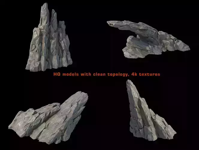 V-Ray render ready fantasy rocks kit 