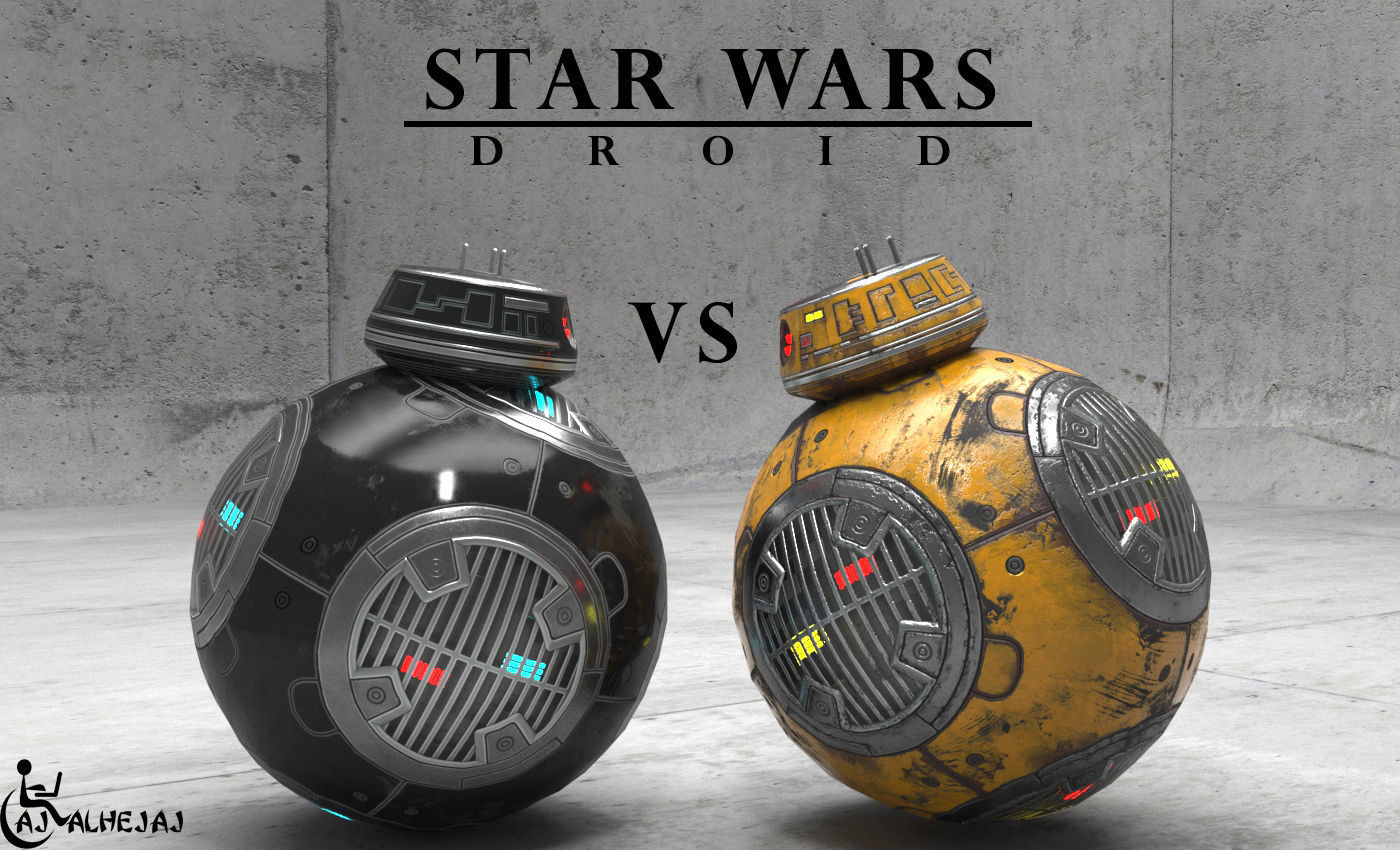 BB-9E Star Wars droid Free low-poly 3D model_1