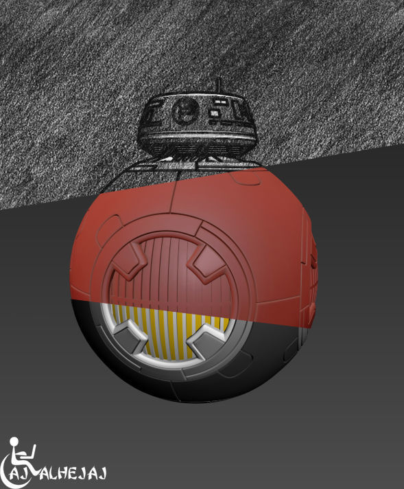 BB-9E Star Wars droid Free low-poly 3D model_10