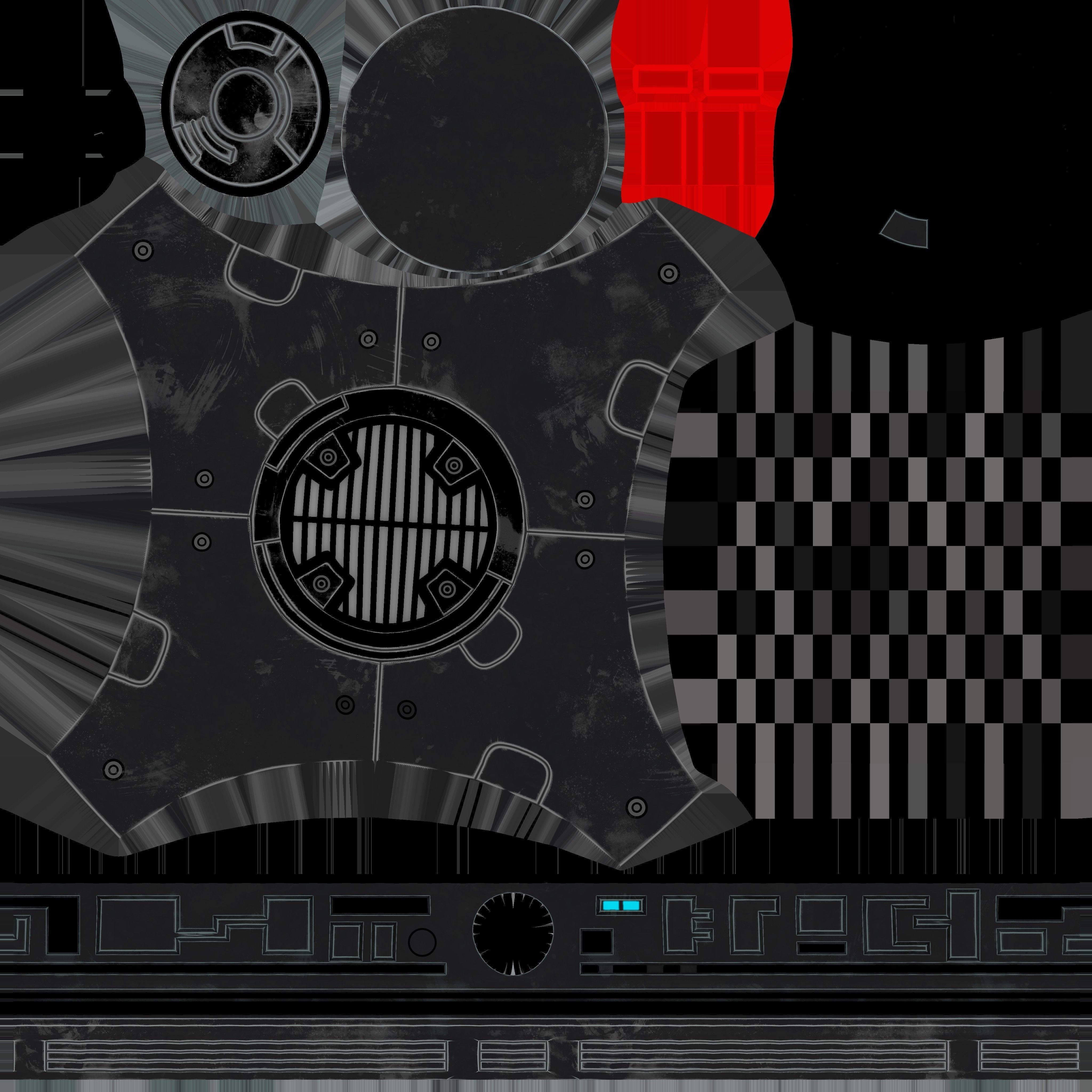 BB-9E Star Wars droid Free low-poly 3D model_11